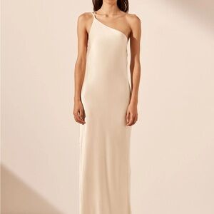 La Lune One Shoulder Cowl Back Maxi dress - new with tags, unopened packaging